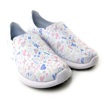 Load image into Gallery viewer, Grip&comfy Non Slip Shoes for Women - Printed Medical Health Care Workers Slip on - Comfortable Waterproof Walking Clogs