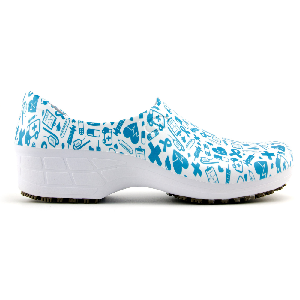 Sticky Professional Shoes for Women Printed - Hospital Icons