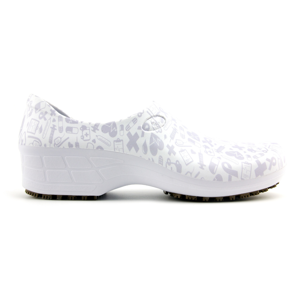 Sticky Professional Shoes for Women Printed - Hospital Icons